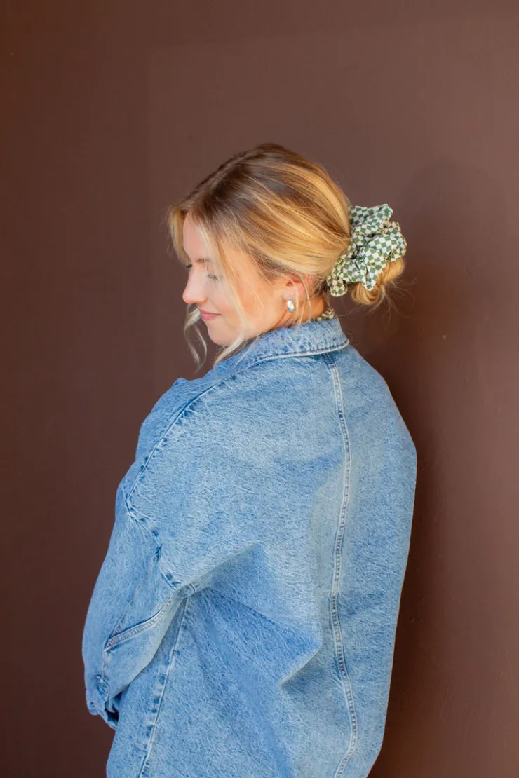 Andi Lindsey Checked Jumbo Scrunchie