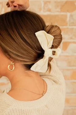 Andi Linen Loop Bow Claw Clip