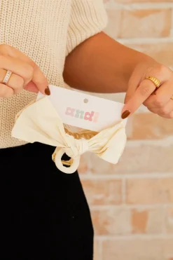 Andi Linen Loop Bow Claw Clip
