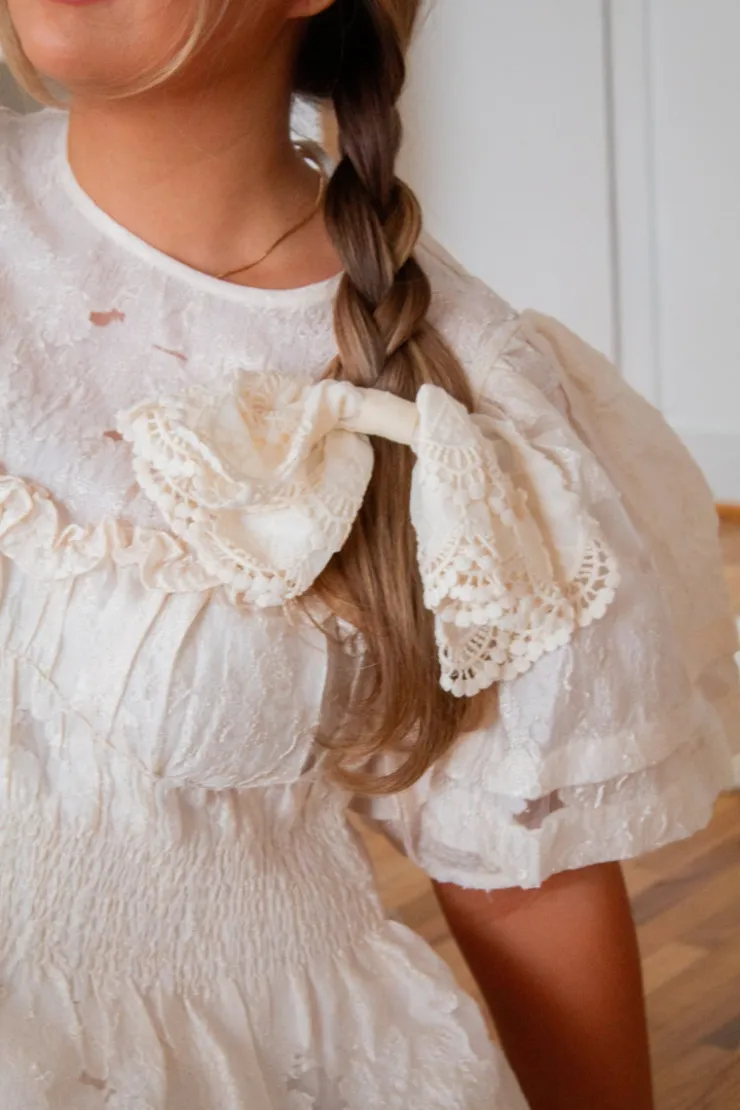 Andi Linen Winged Bow Barrette