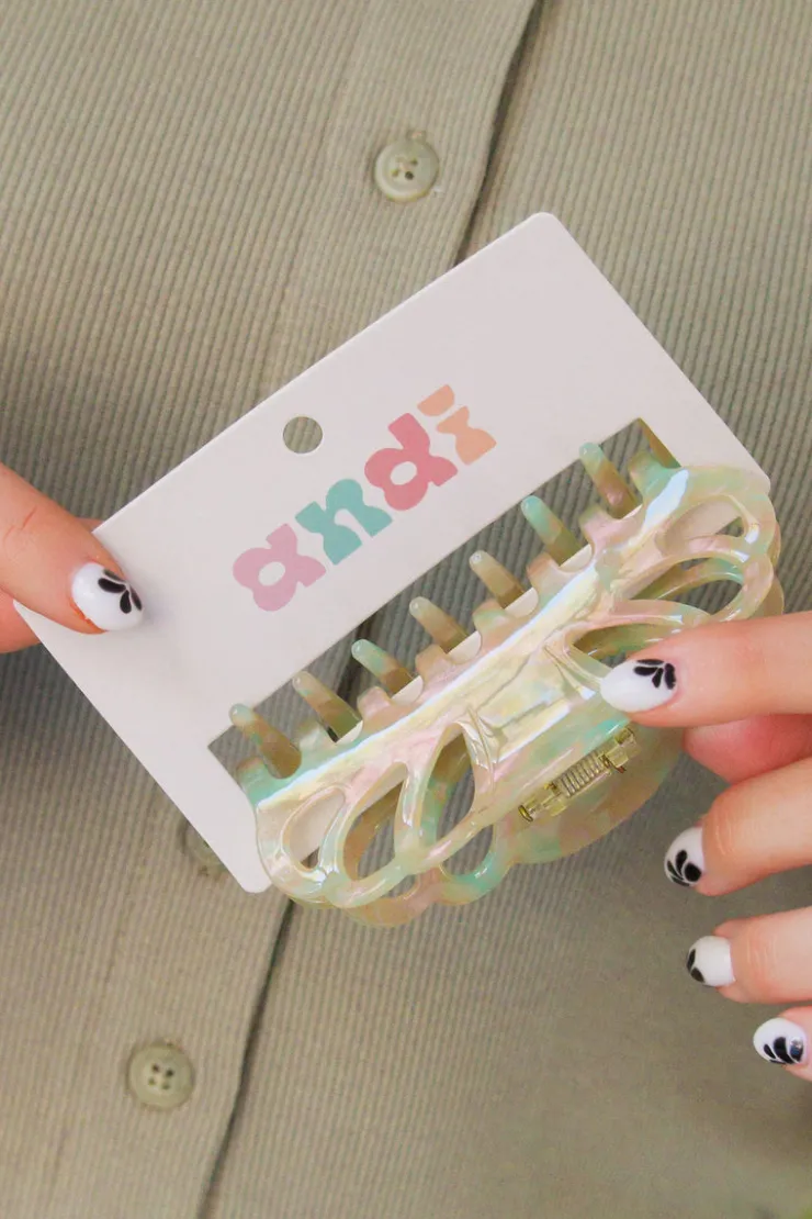 Andi Marbled Crown Claw Clip