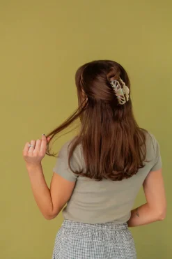 Andi Marbled Crown Claw Clip