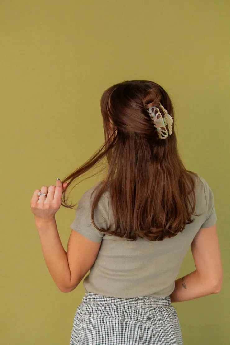 Andi Marbled Crown Claw Clip