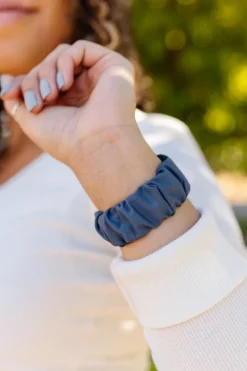 Andi Marine Blue Athletic Scrunchie Band Compatible with Apple Watch