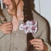 Andi Maroon Floral Jumbo Scrunchie