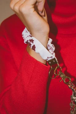 Andi Maroon Floral Keychain