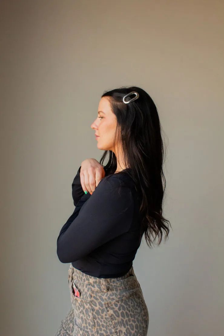Andi Metal Oval Barrette