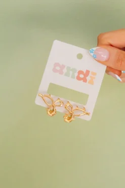 Andi Micro Gold Bow Claw Clips
