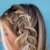 Andi Micro Rectangle Gold Claw Clips