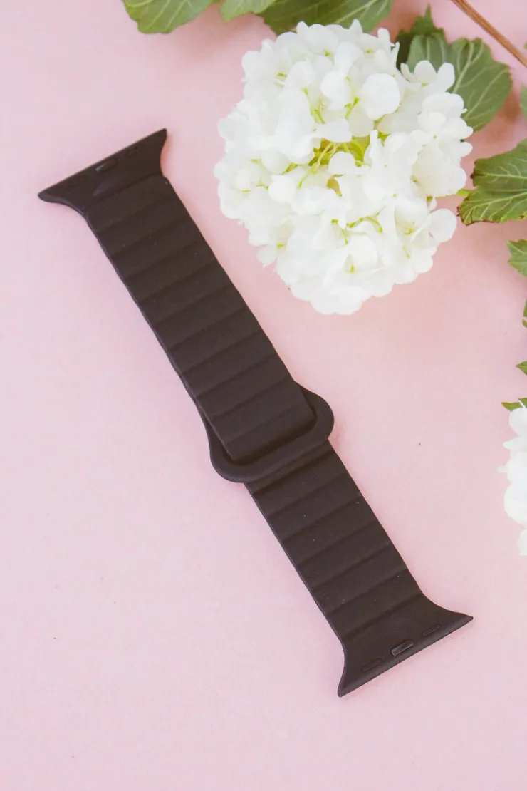 Andi Midnight Black Magnetic Loop Watch Band