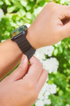 Andi Midnight Black Magnetic Loop Watch Band