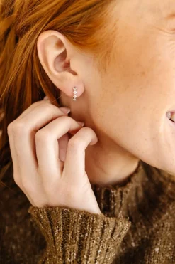 Andi Mini Diamond Hoop Earrings - Hypoallergenic