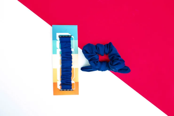 Andi Navy Athletic Scrunchie Watch Band for Fitbit Versa