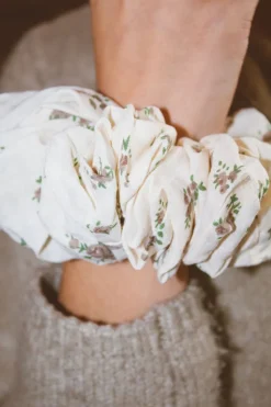 Andi Neutral Floral Jumbo Scrunchie