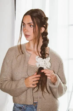 Andi Neutral Floral Jumbo Scrunchie