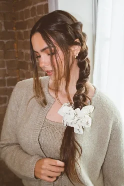 Andi Neutral Floral Jumbo Scrunchie