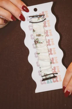 Andi Neutral Floral Scrunchie Apple Watchband