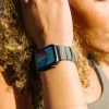 Andi Olive Hexagon Athletic Scrunchie Band Compatible with Apple Watch