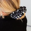 Andi Onyx Floral Jumbo Scrunchie