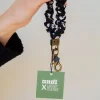 Andi Onyx Floral Keychain