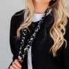 Andi Onyx Floral Lanyard