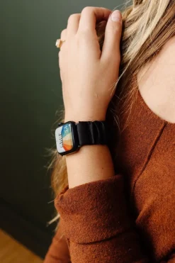 Andi Onyx Luxe Scrunchie Band Compatible with Apple Watch