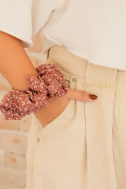 Andi Pansy Floral Jumbo Scrunchie
