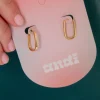 Andi Paperclip Hoops - Hypoallergenic