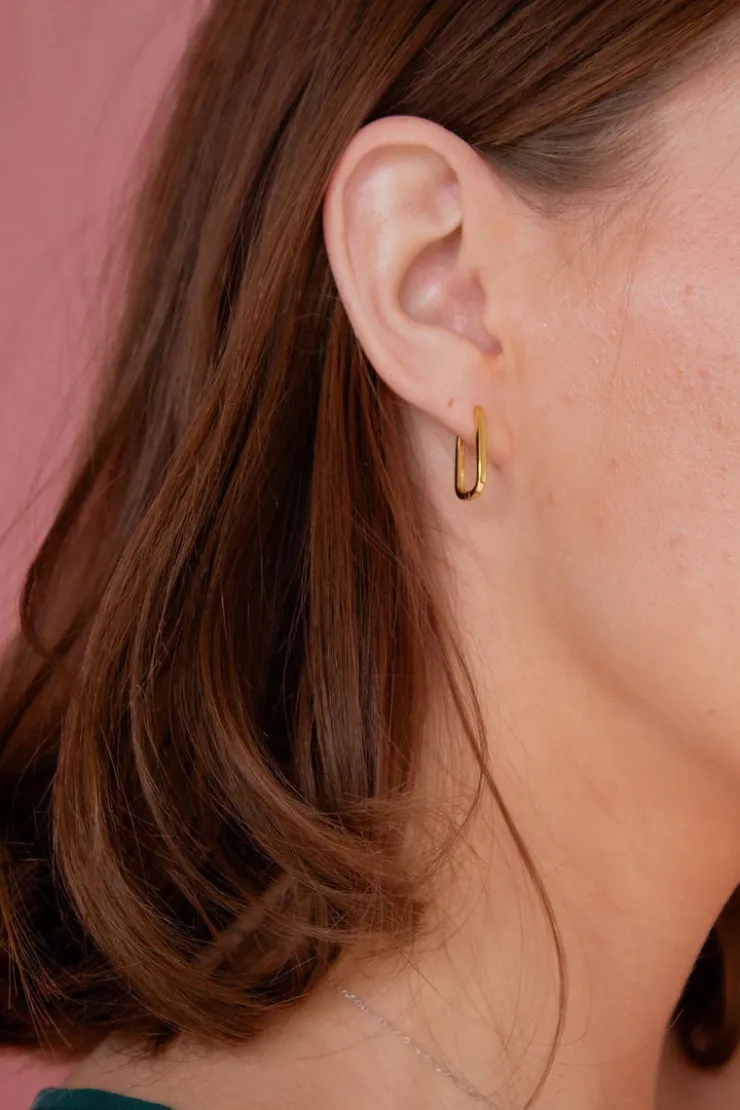 Andi Paperclip Hoops - Hypoallergenic