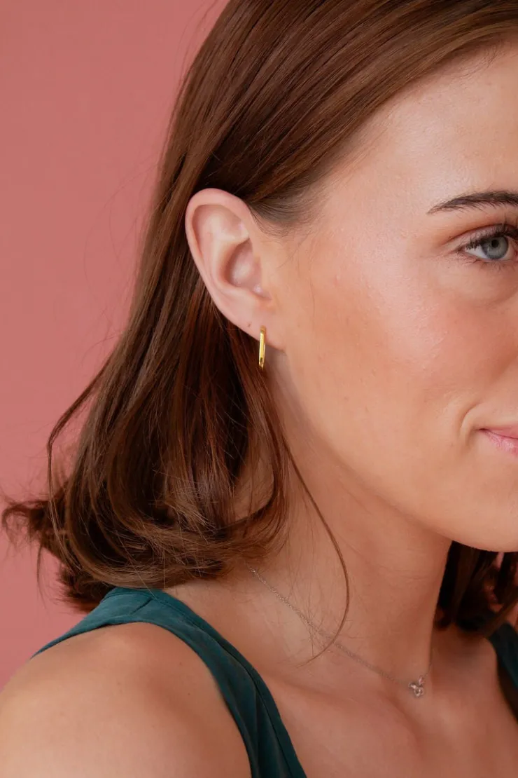 Andi Paperclip Hoops - Hypoallergenic