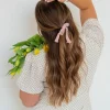 Andi Pastel Knit Bow Ponytail Holder