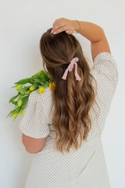 Andi Pastel Knit Bow Ponytail Holder