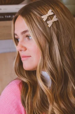 Andi Pearl Bow Clips 2-pack
