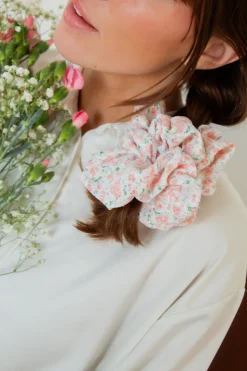 Andi Pink Floral Jumbo Scrunchie