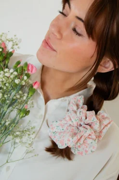 Andi Pink Floral Jumbo Scrunchie