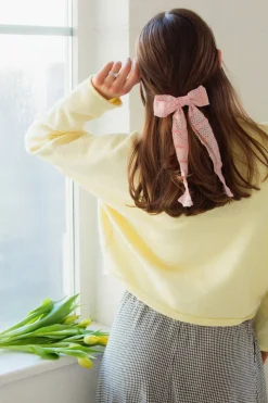 Andi Pink Long Bow Barrette
