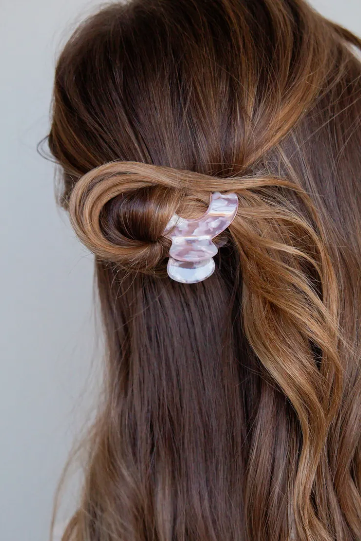 Andi Pink Marble Arch Claw Clip