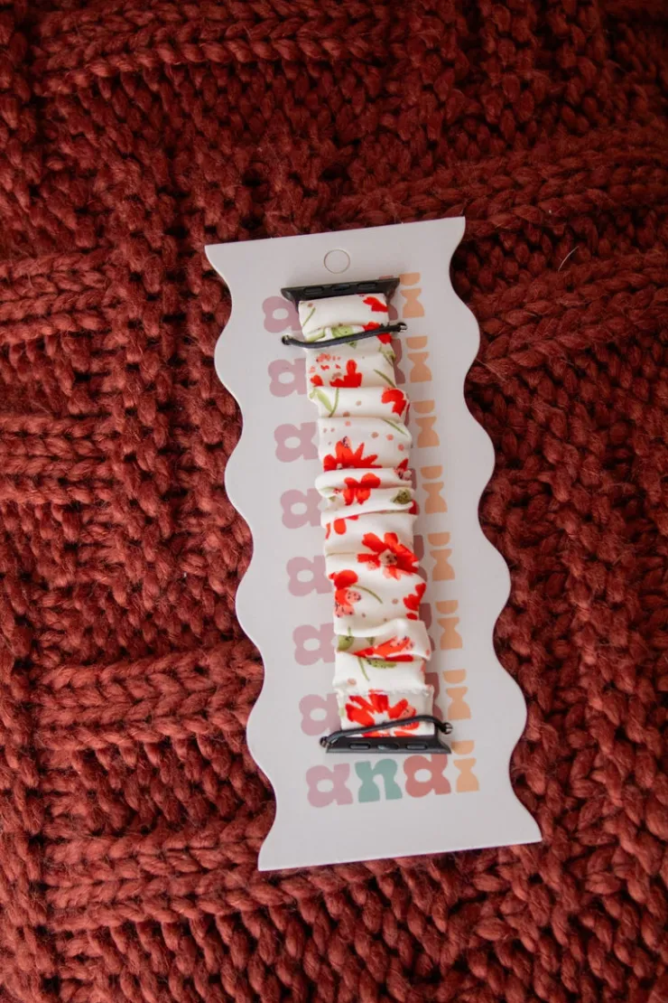 Andi Pretty Poppy Scrunchie Band Compatible with Apple Watch