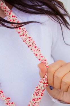 Andi Red & Pink Floral Lanyard
