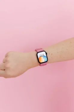 Andi Rouge Pink Scrunchie Watch Band for Fitbit Versa