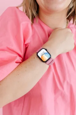 Andi Rouge Pink Scrunchie Watch Band for Fitbit Versa