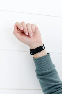 Andi Samsung Black Floral Silicone Watch Band