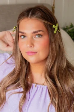 Andi Satin Ribbon Bow Clip 2-pack