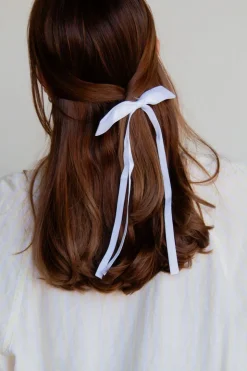 Andi Satin Ribbon Long Bow Clip