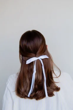 Andi Satin Ribbon Long Bow Clip