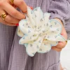 Andi Scallop Double Ruffle Scrunchie