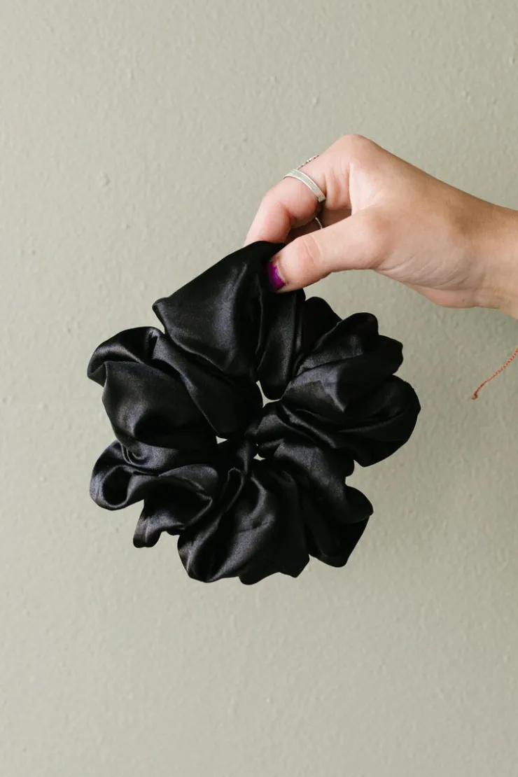Andi Shadow Satin Jumbo Scrunchie