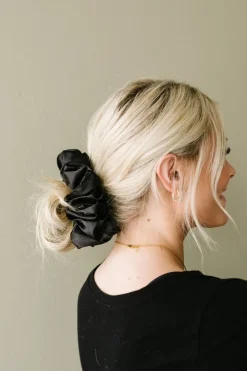 Andi Shadow Satin Jumbo Scrunchie