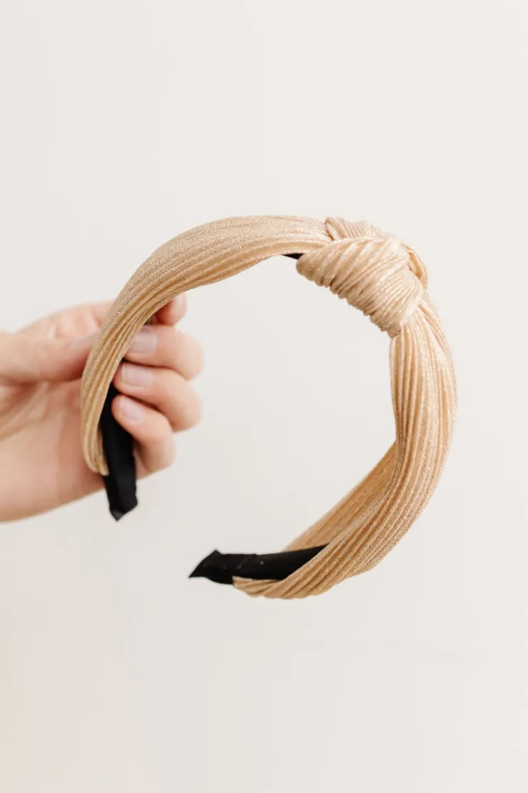 Andi Shimmer Pleated Headband