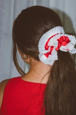 Andi Silk Ruffled Jumbo Scrunchie